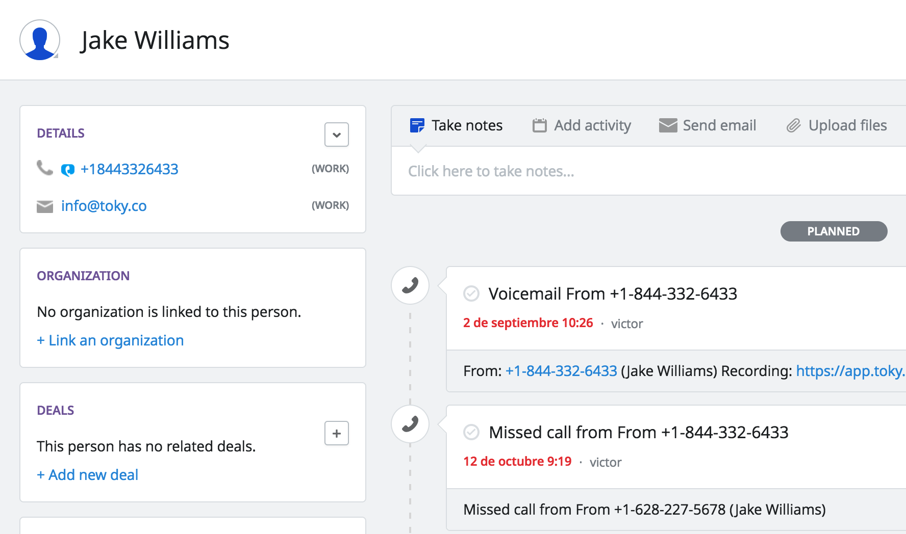 Connect your business telephony to Pipedrive CRM | Toky